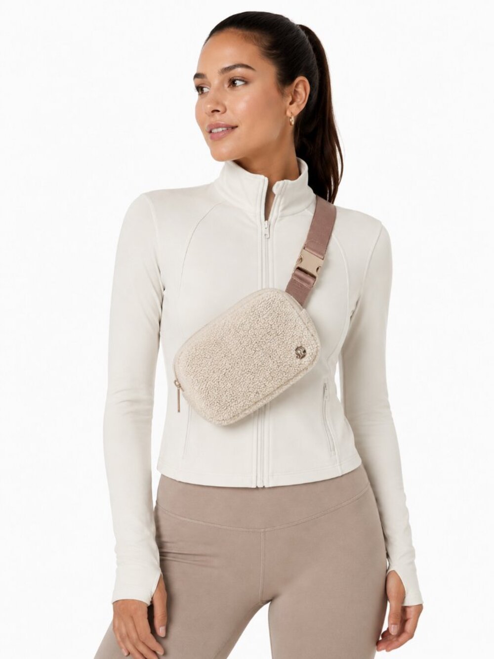Lululemon Everywhere Belt Bag 1L Fleece Natural Ivory Trench Crossbody Fanny